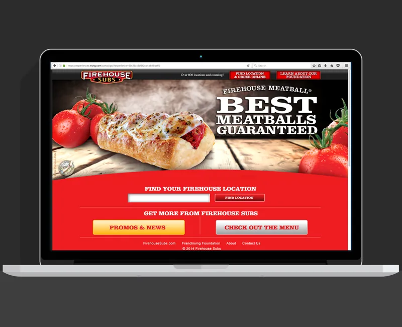 Firehouse Subs — Meatball campaign landing page